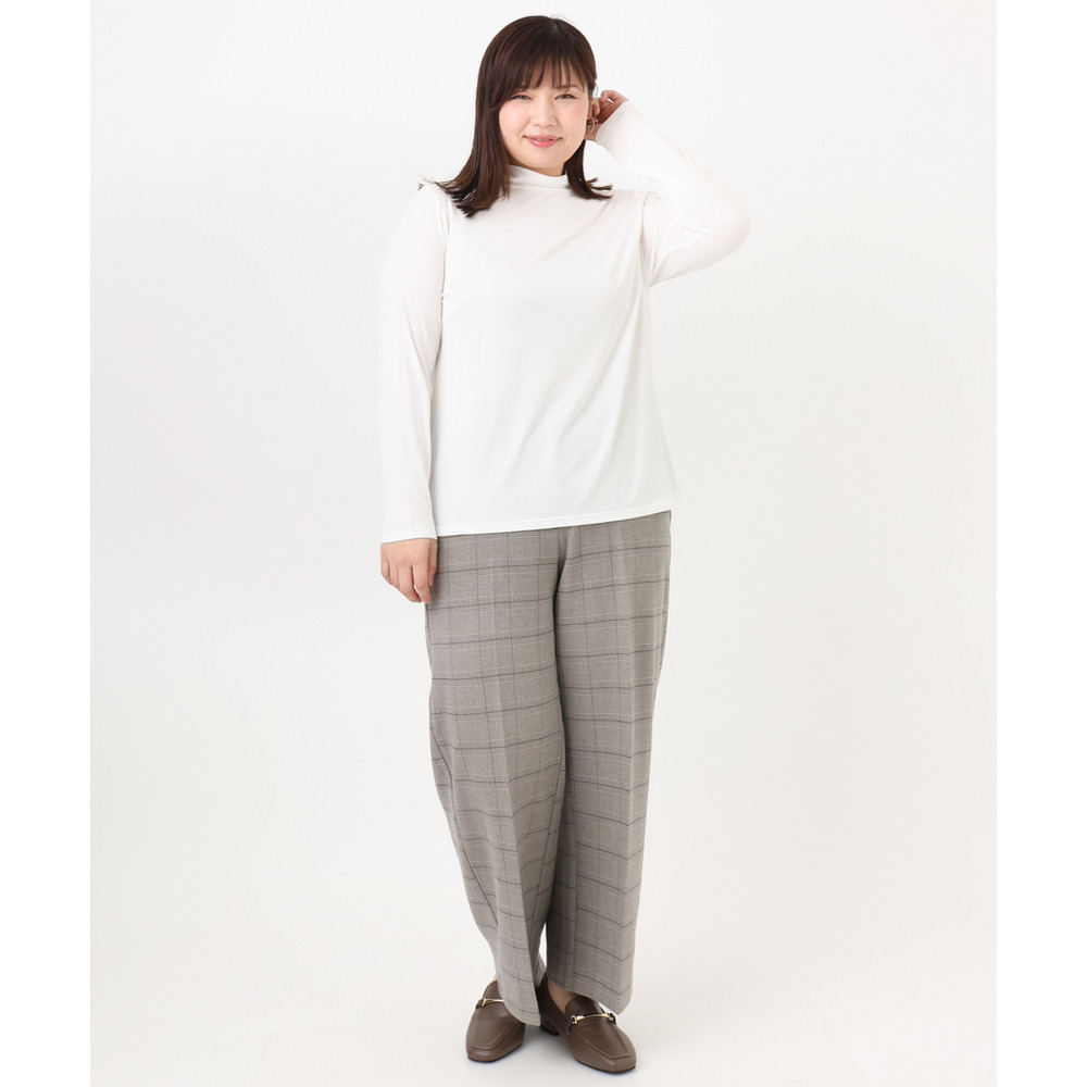 25年冬新作【大きいサイズ】ハイネック長袖カットソー6