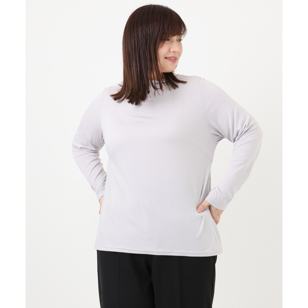 25年冬新作【大きいサイズ】ハイネック長袖カットソー9