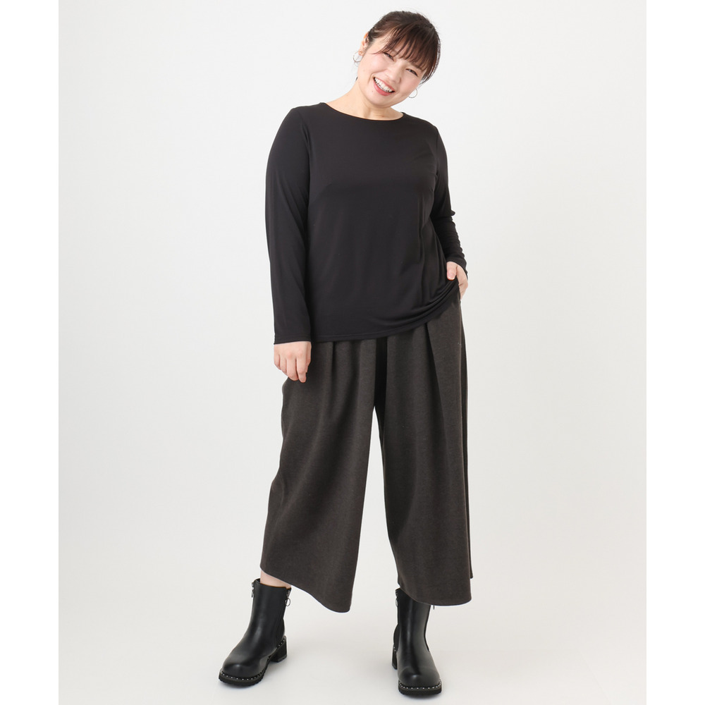 25年冬新作【大きいサイズ】Uネック長袖カットソー15