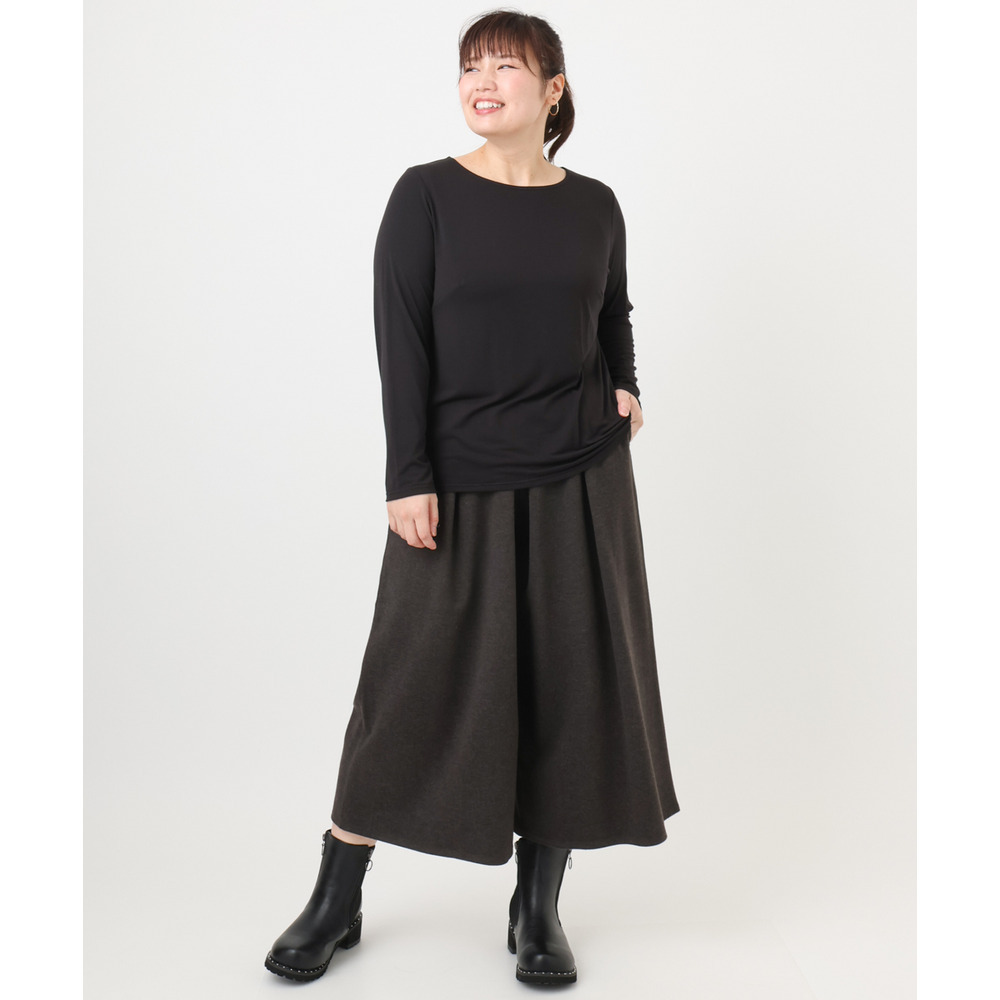 25年冬新作【大きいサイズ】Uネック長袖カットソー16