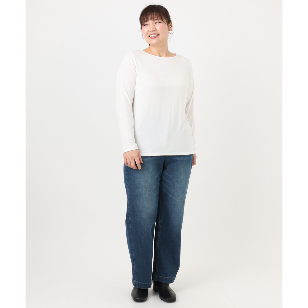 25年冬新作【大きいサイズ】Uネック長袖カットソー3