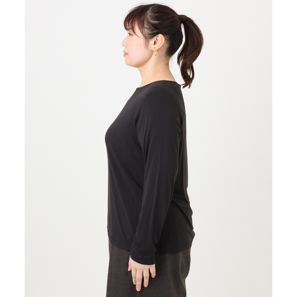 25年冬新作【大きいサイズ】Uネック長袖カットソー7