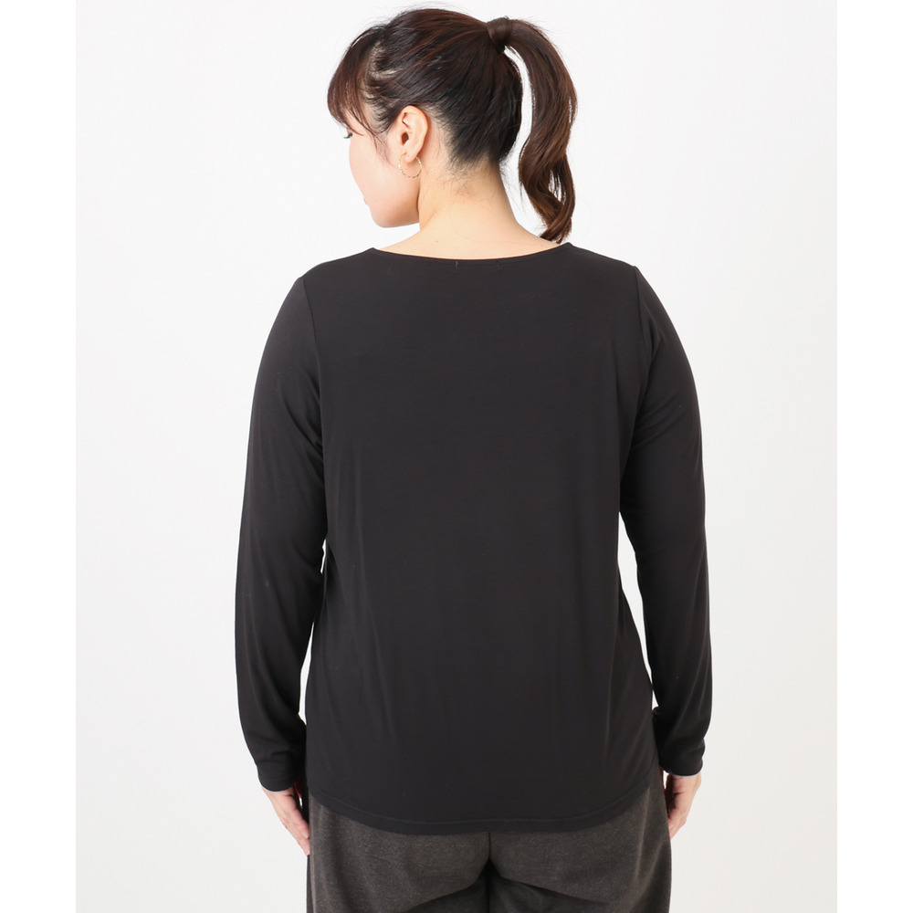 25年冬新作【大きいサイズ】Uネック長袖カットソー8