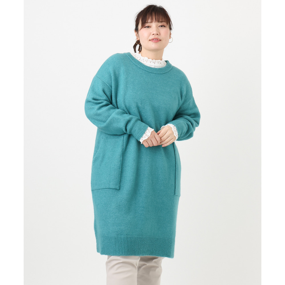 25年冬新作【大きいサイズ】ハイネックレースカットソー11