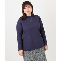 25年冬新作【大きいサイズ】メローリブカットソ