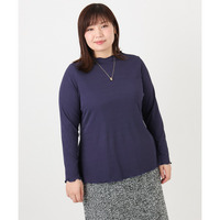 25年冬新作【大きいサイズ】メローリブカットソ