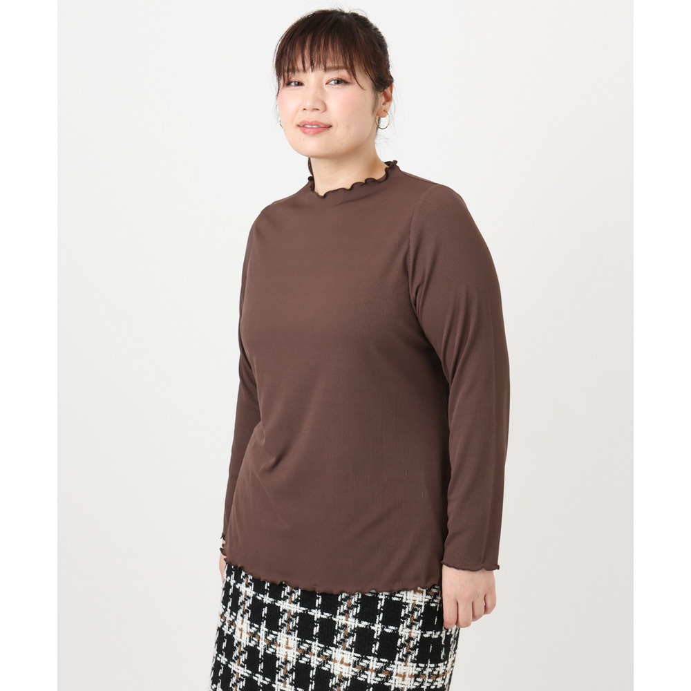 25年冬新作【大きいサイズ】メローリブカットソ12