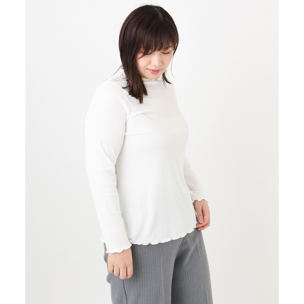 25年冬新作【大きいサイズ】メローリブカットソ16