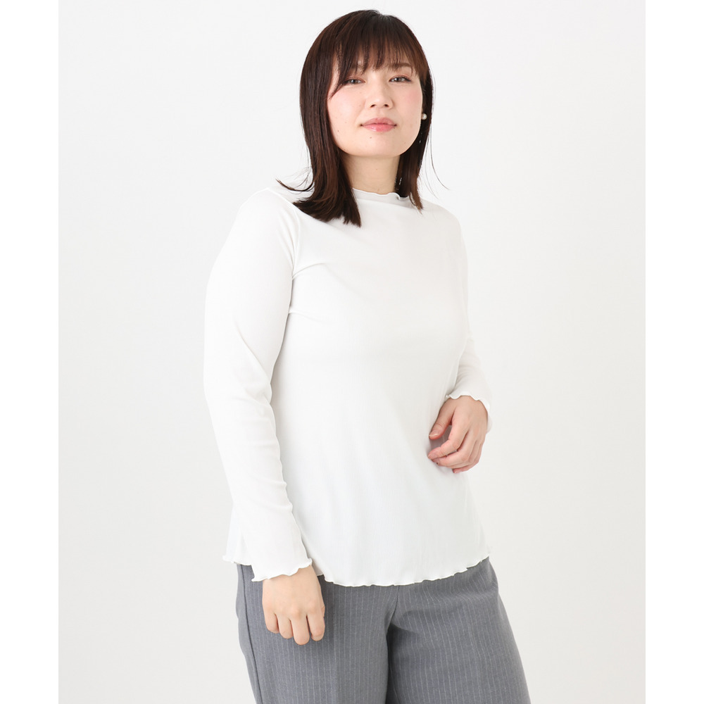 25年冬新作【大きいサイズ】メローリブカットソ17
