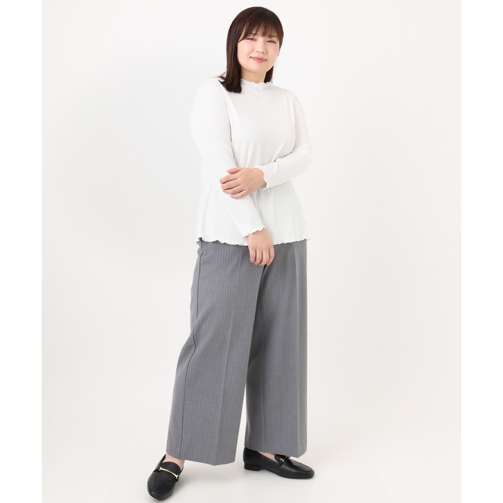 25年冬新作【大きいサイズ】メローリブカットソ19