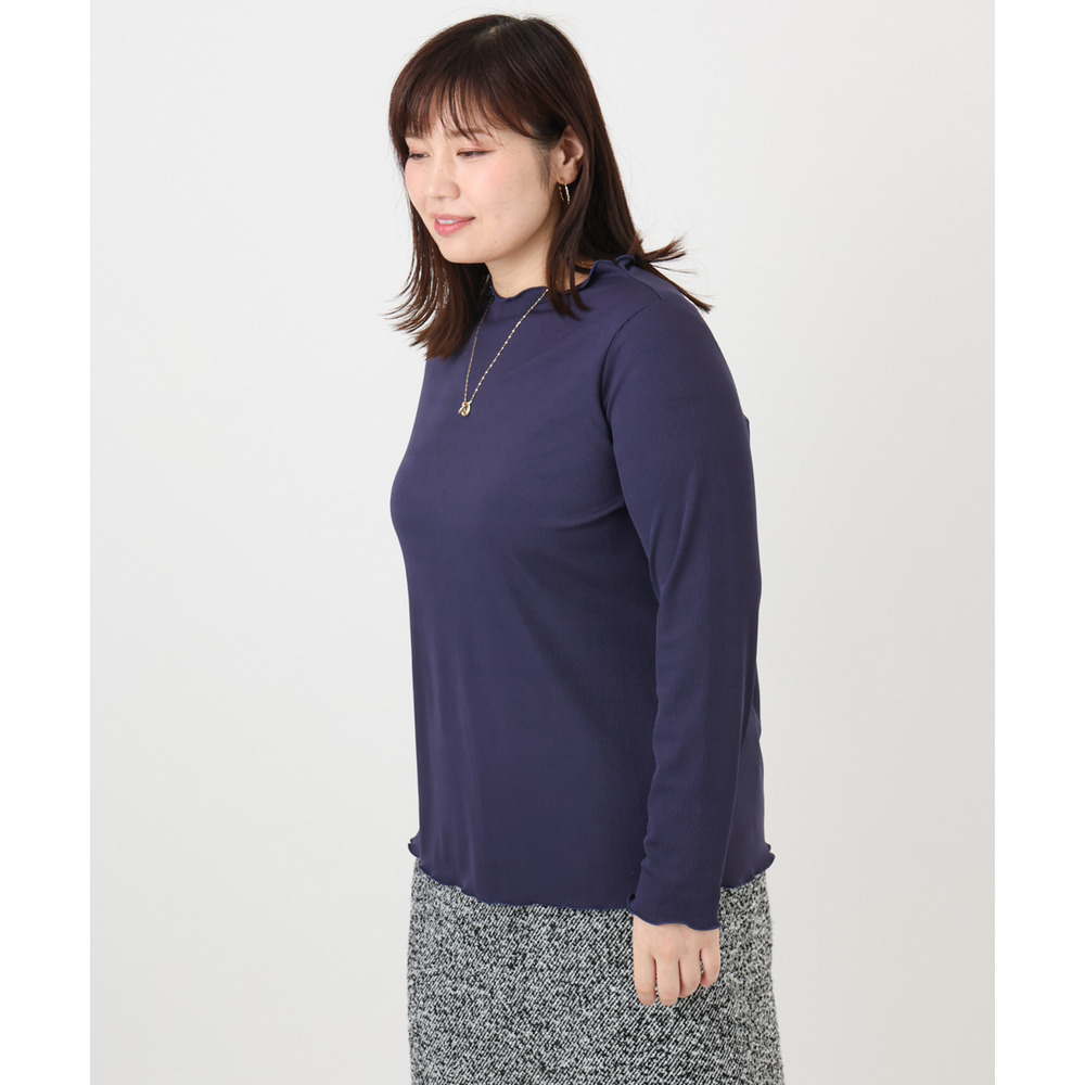 25年冬新作【大きいサイズ】メローリブカットソ2