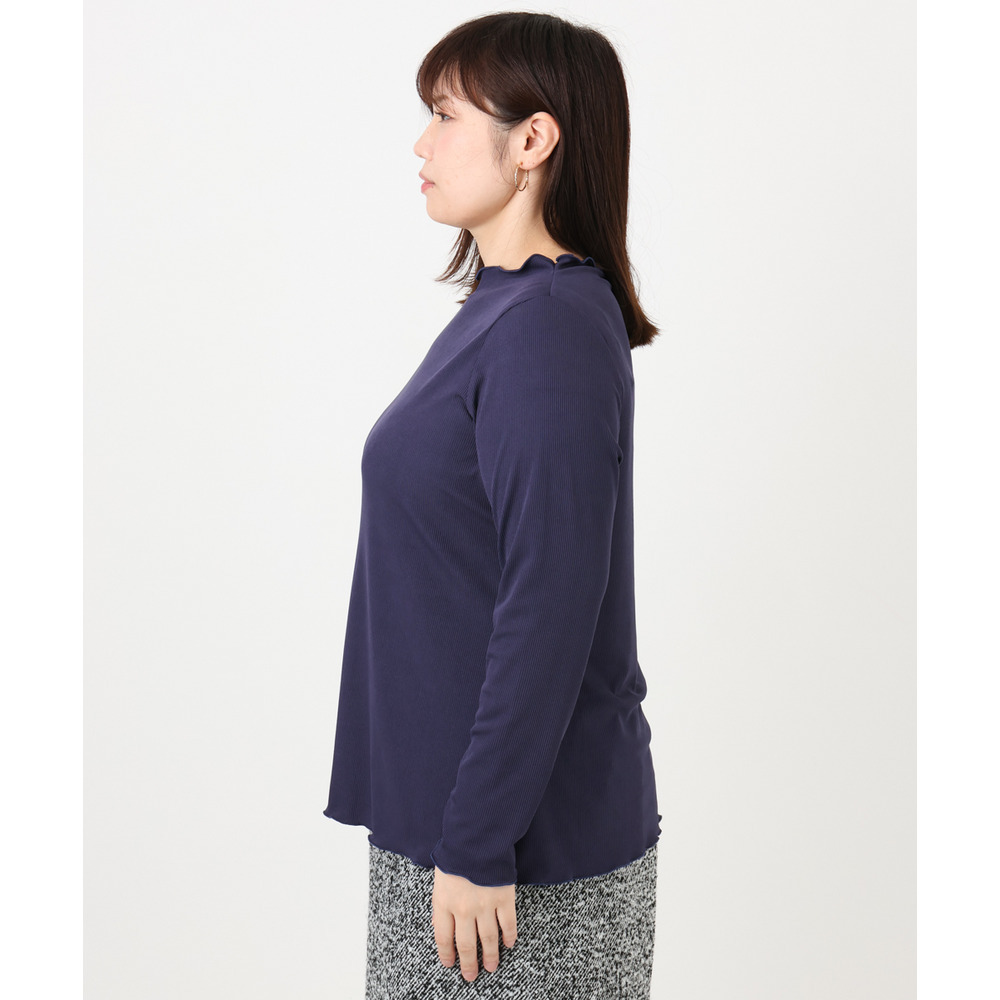 25年冬新作【大きいサイズ】メローリブカットソ3