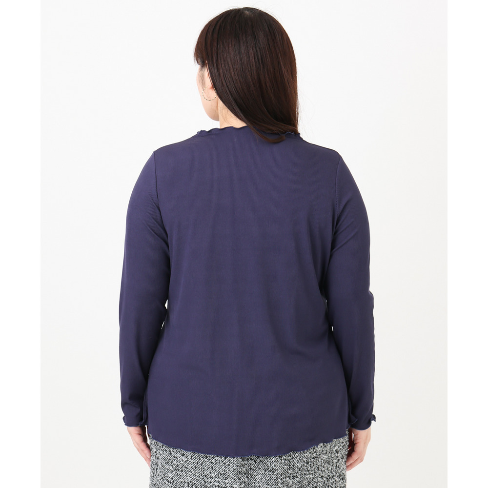 25年冬新作【大きいサイズ】メローリブカットソ4