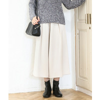 25年冬新作【大きいサイズ】ウール調キュロットパンツ