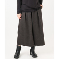 25年冬新作【大きいサイズ】ウール調キュロットパンツ