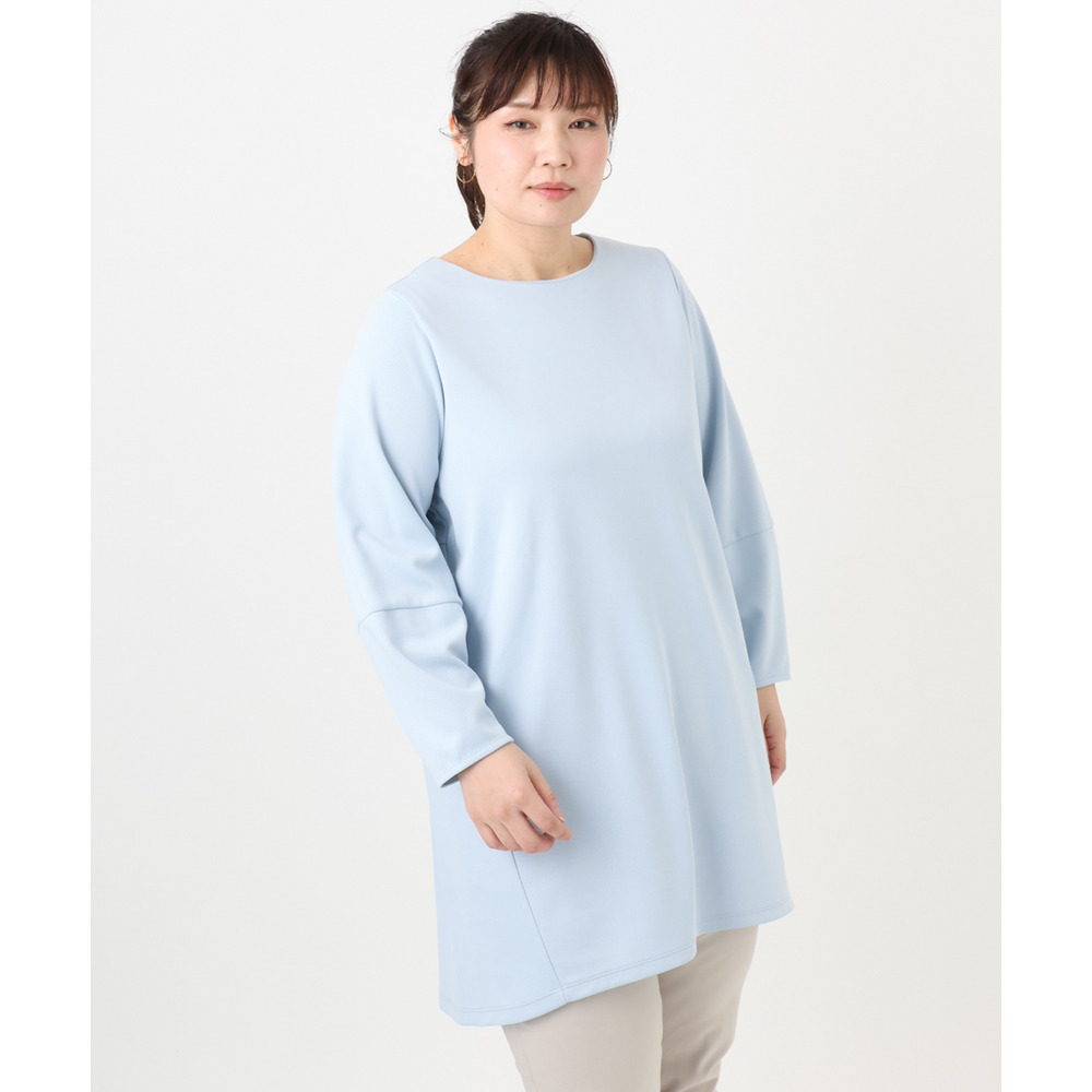 25年冬新作【大きいサイズ】コクーンスリーブバックフレアトップス1