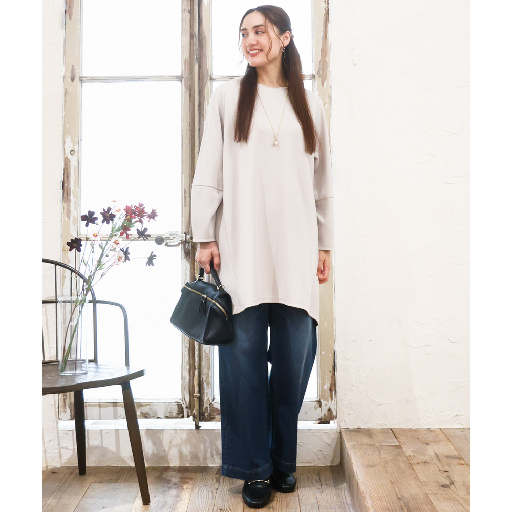 25年冬新作【大きいサイズ】コクーンスリーブバックフレアトップス13