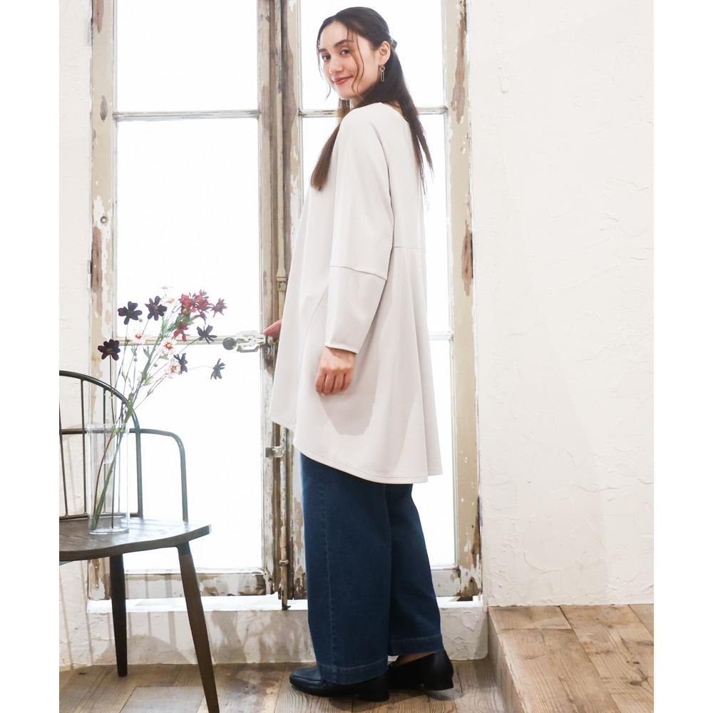 25年冬新作【大きいサイズ】コクーンスリーブバックフレアトップス14