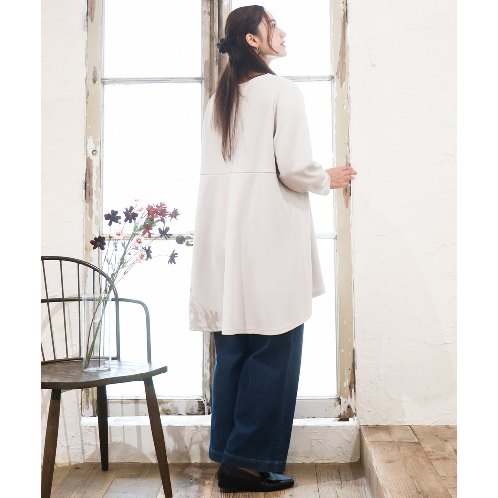 25年冬新作【大きいサイズ】コクーンスリーブバックフレアトップス15