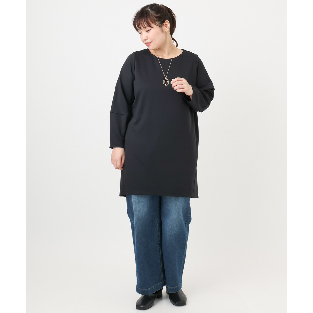 25年冬新作【大きいサイズ】コクーンスリーブバックフレアトップス19