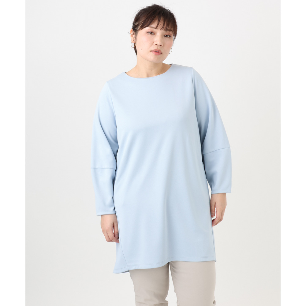 25年冬新作【大きいサイズ】コクーンスリーブバックフレアトップス1