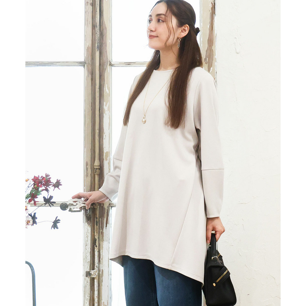 25年冬新作【大きいサイズ】コクーンスリーブバックフレアトップス1