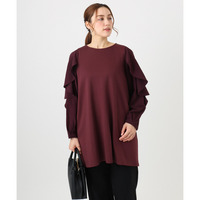 25年冬新作【大きいサイズ】ラッフルスリーブチュニック