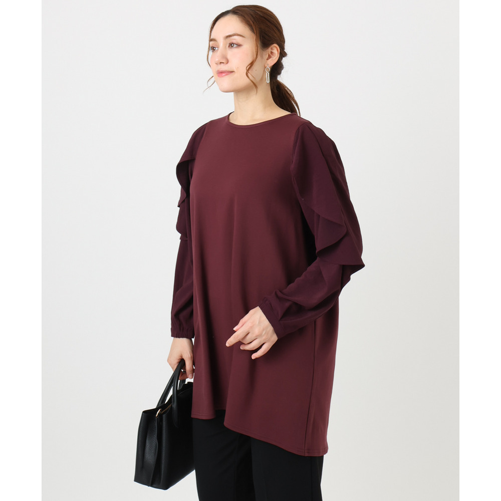 25年冬新作【大きいサイズ】ラッフルスリーブチュニック2