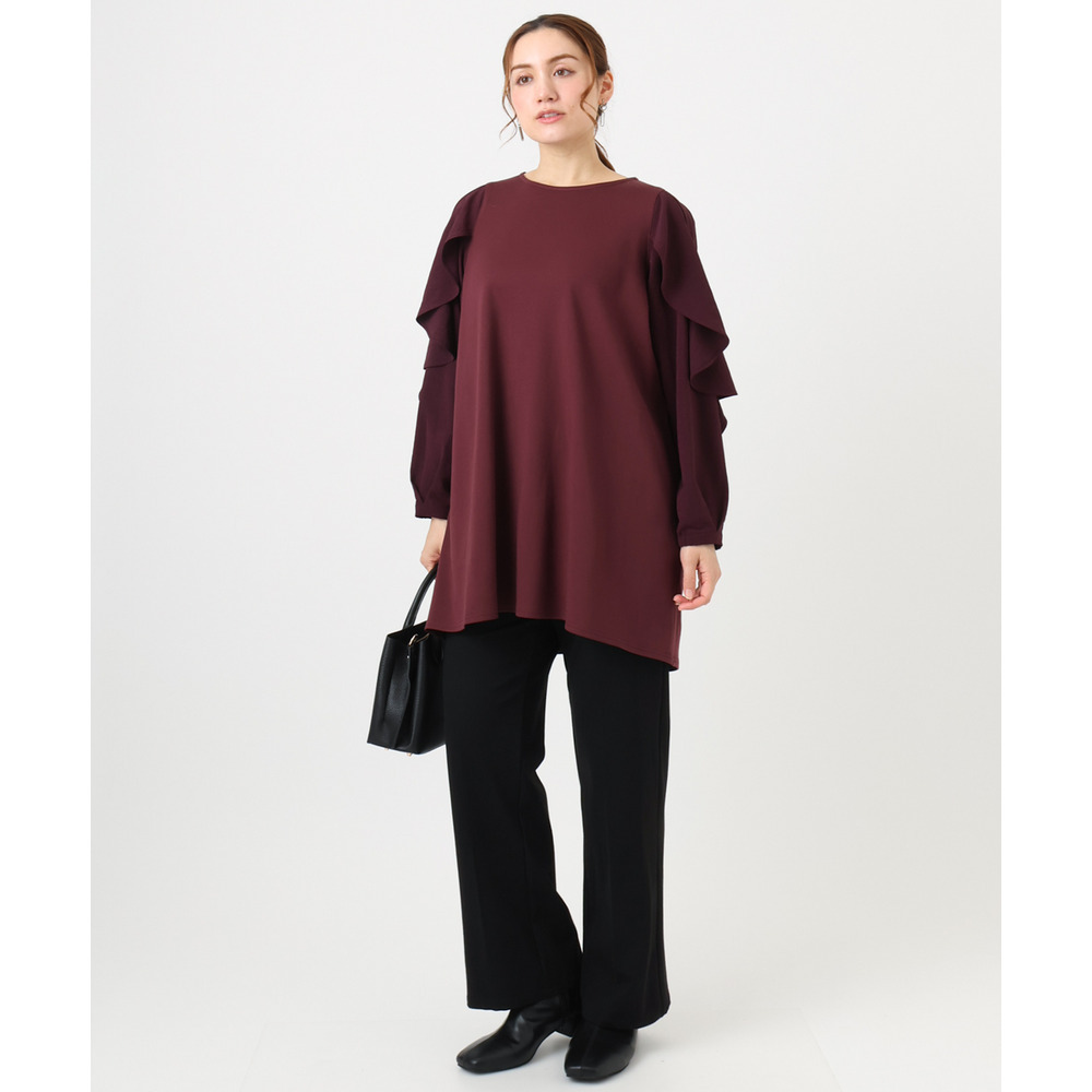 25年冬新作【大きいサイズ】ラッフルスリーブチュニック4