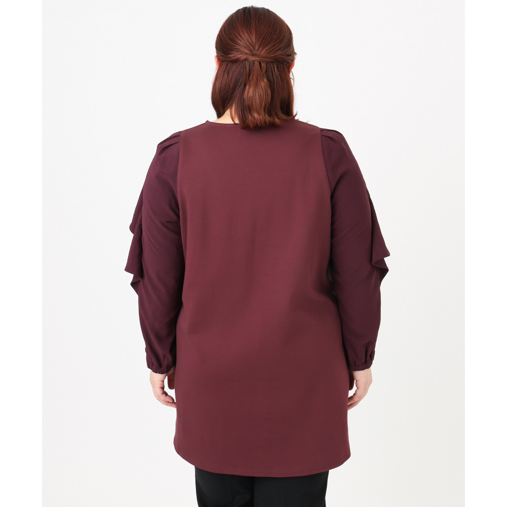 25年冬新作【大きいサイズ】ラッフルスリーブチュニック9