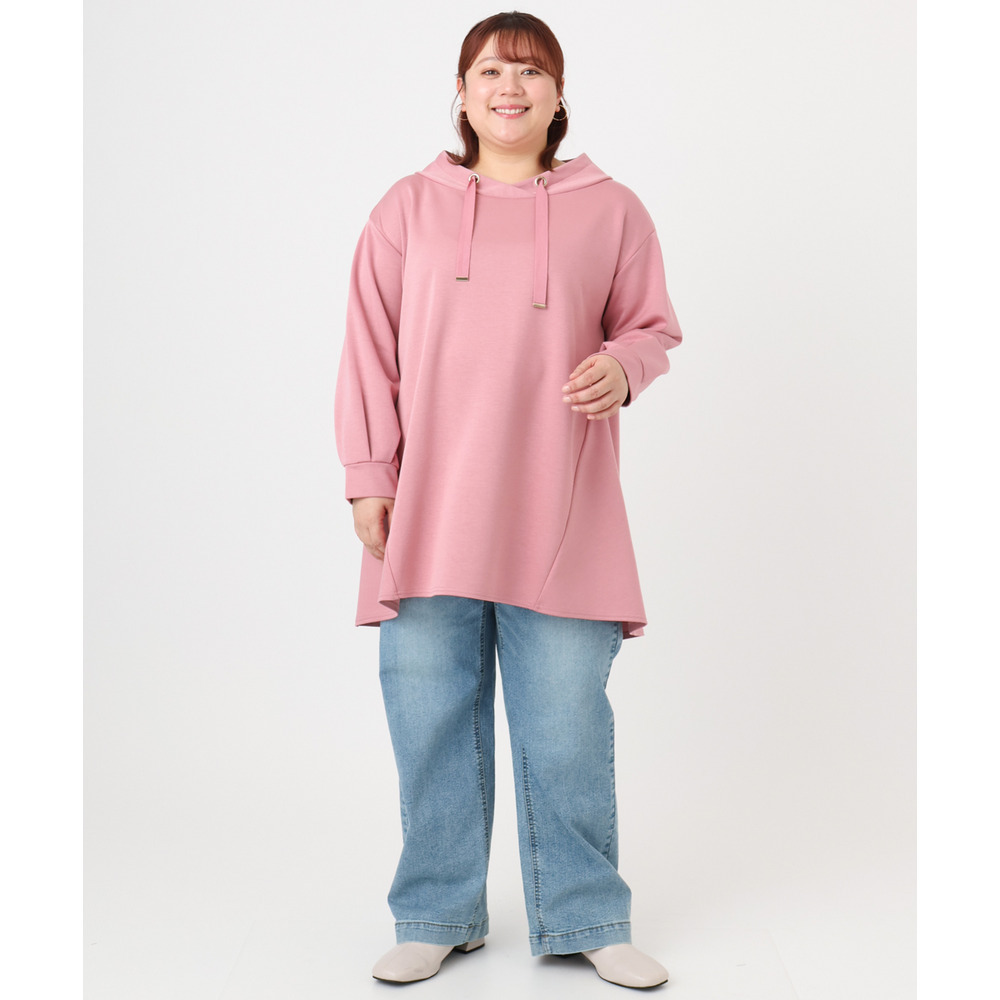 25年冬新作【大きいサイズ】ダンボールフーディー風チュニック10