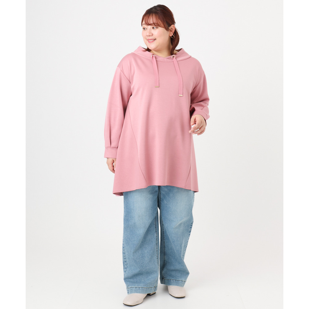 25年冬新作【大きいサイズ】ダンボールフーディー風チュニック11