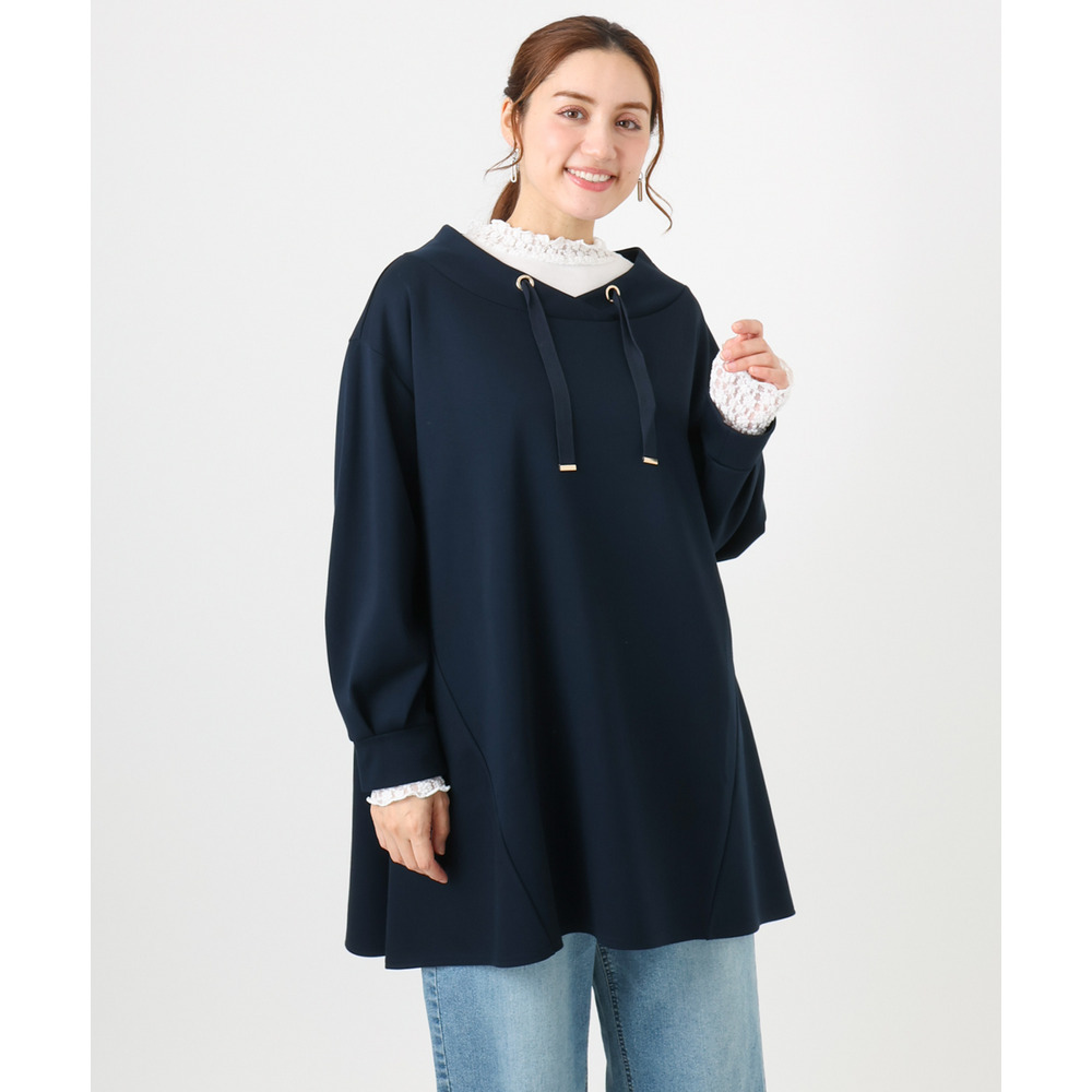 25年冬新作【大きいサイズ】ダンボールフーディー風チュニック14