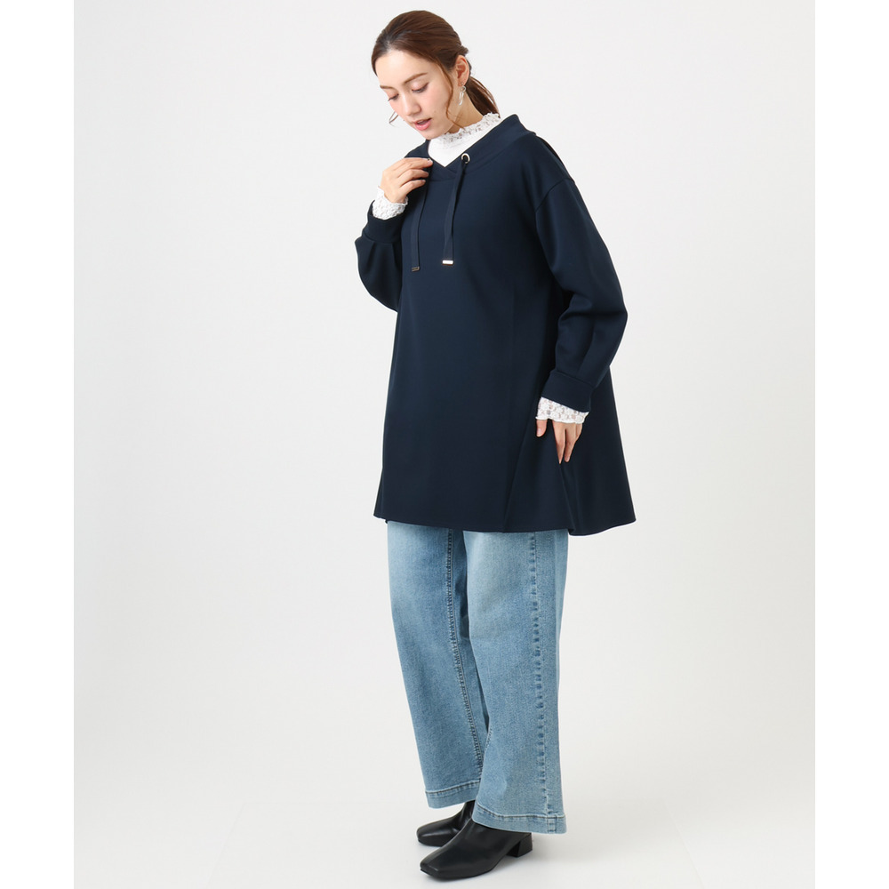 25年冬新作【大きいサイズ】ダンボールフーディー風チュニック17