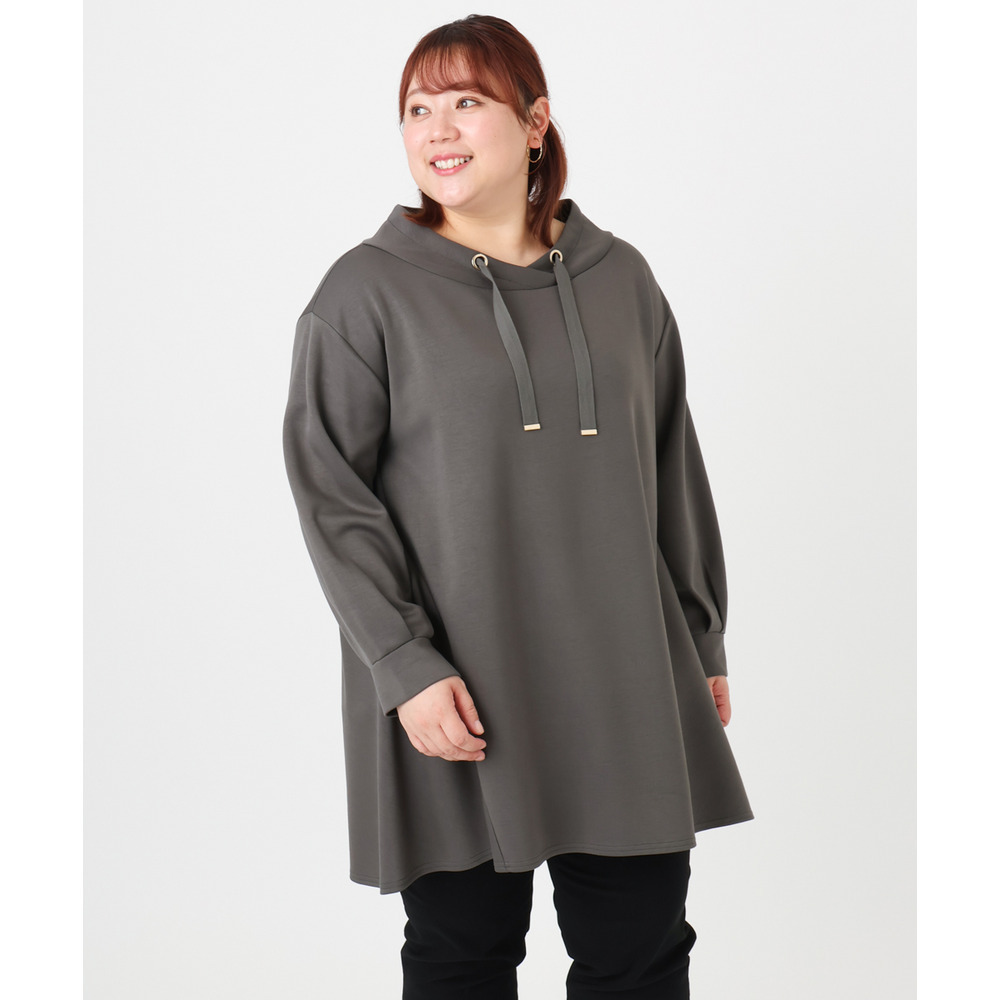 25年冬新作【大きいサイズ】ダンボールフーディー風チュニック18