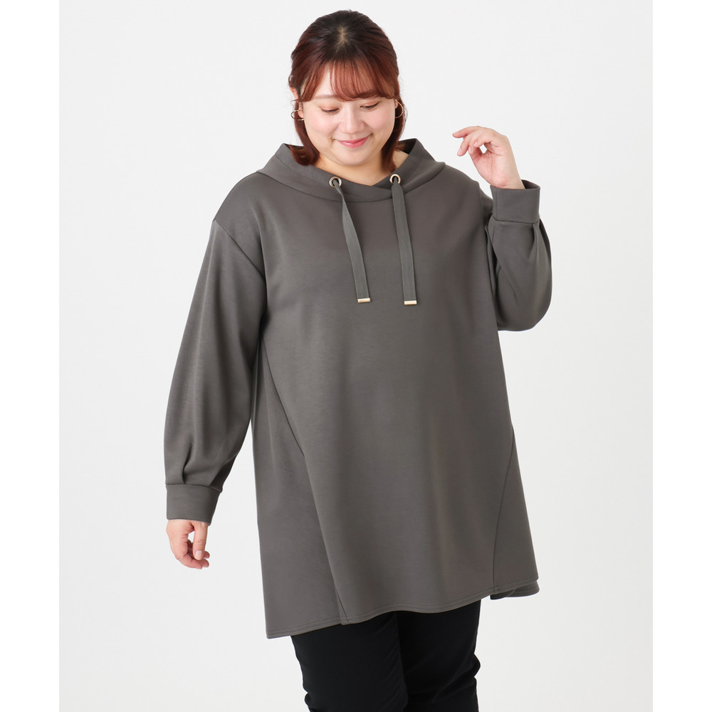 25年冬新作【大きいサイズ】ダンボールフーディー風チュニック19