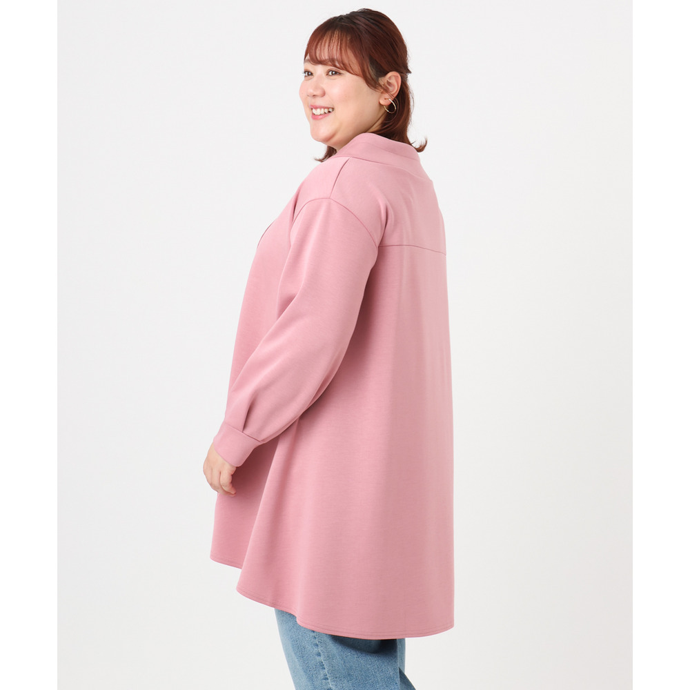 25年冬新作【大きいサイズ】ダンボールフーディー風チュニック2