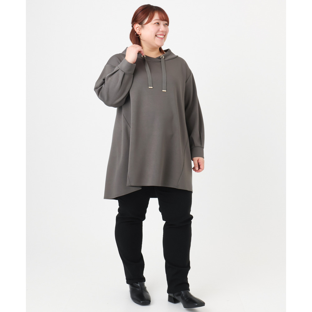 25年冬新作【大きいサイズ】ダンボールフーディー風チュニック20