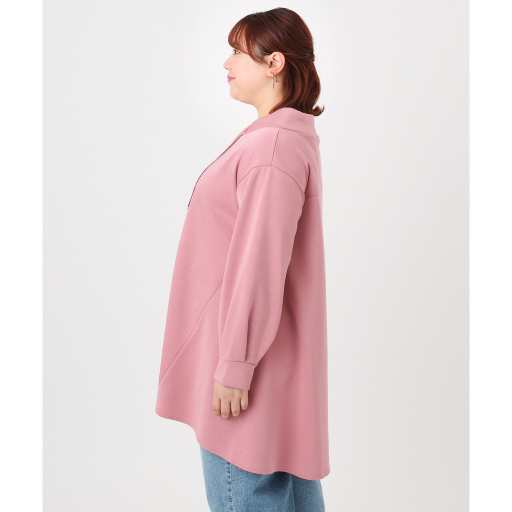 25年冬新作【大きいサイズ】ダンボールフーディー風チュニック3