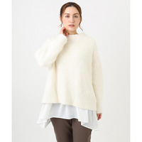 25年冬新作【大きいサイズ】バスケットモールニット