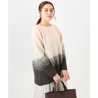 25年冬新作【大きいサイズ】グラデーションシャギーニット