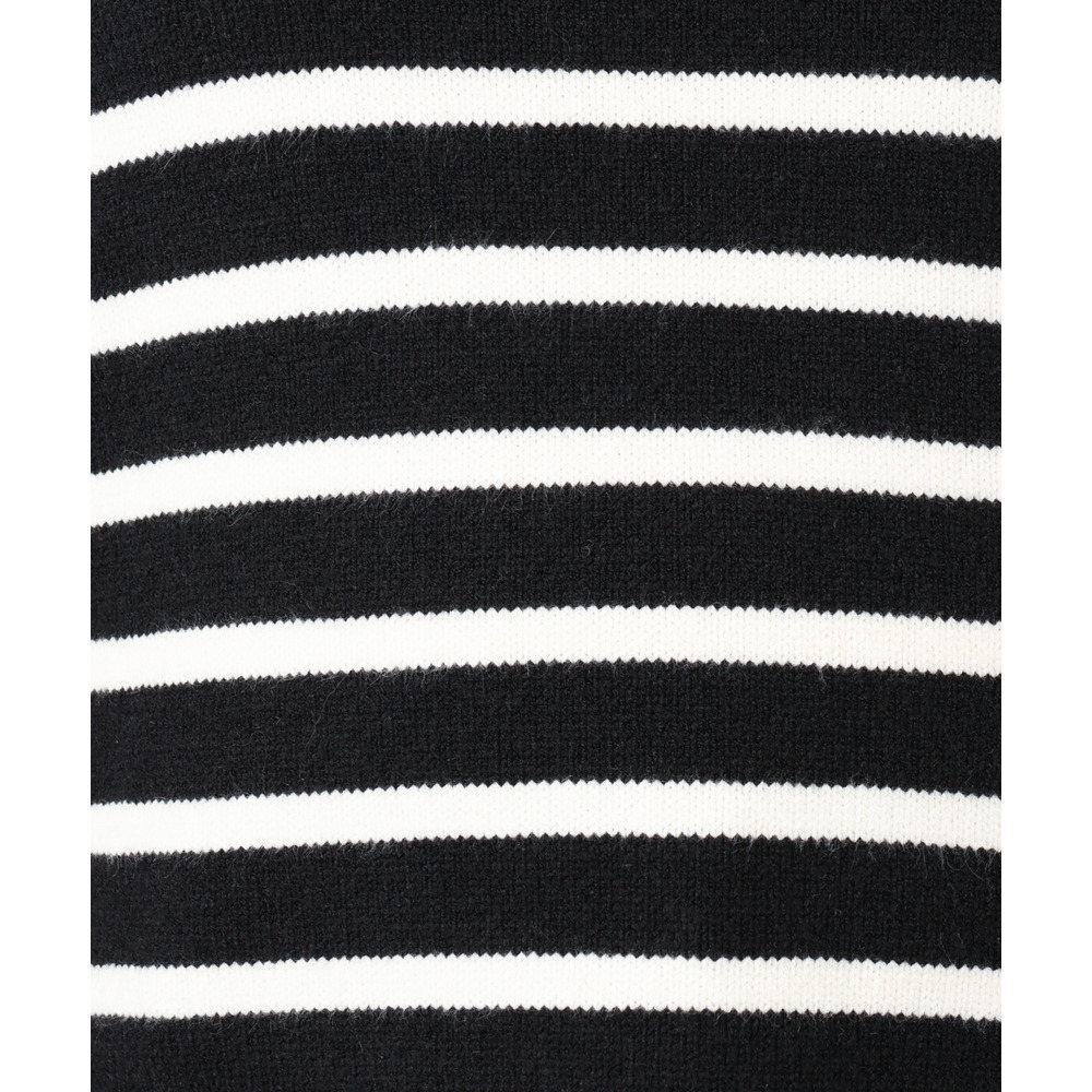 25年冬新作【大きいサイズ】パネルボーダー配色ラインニット16