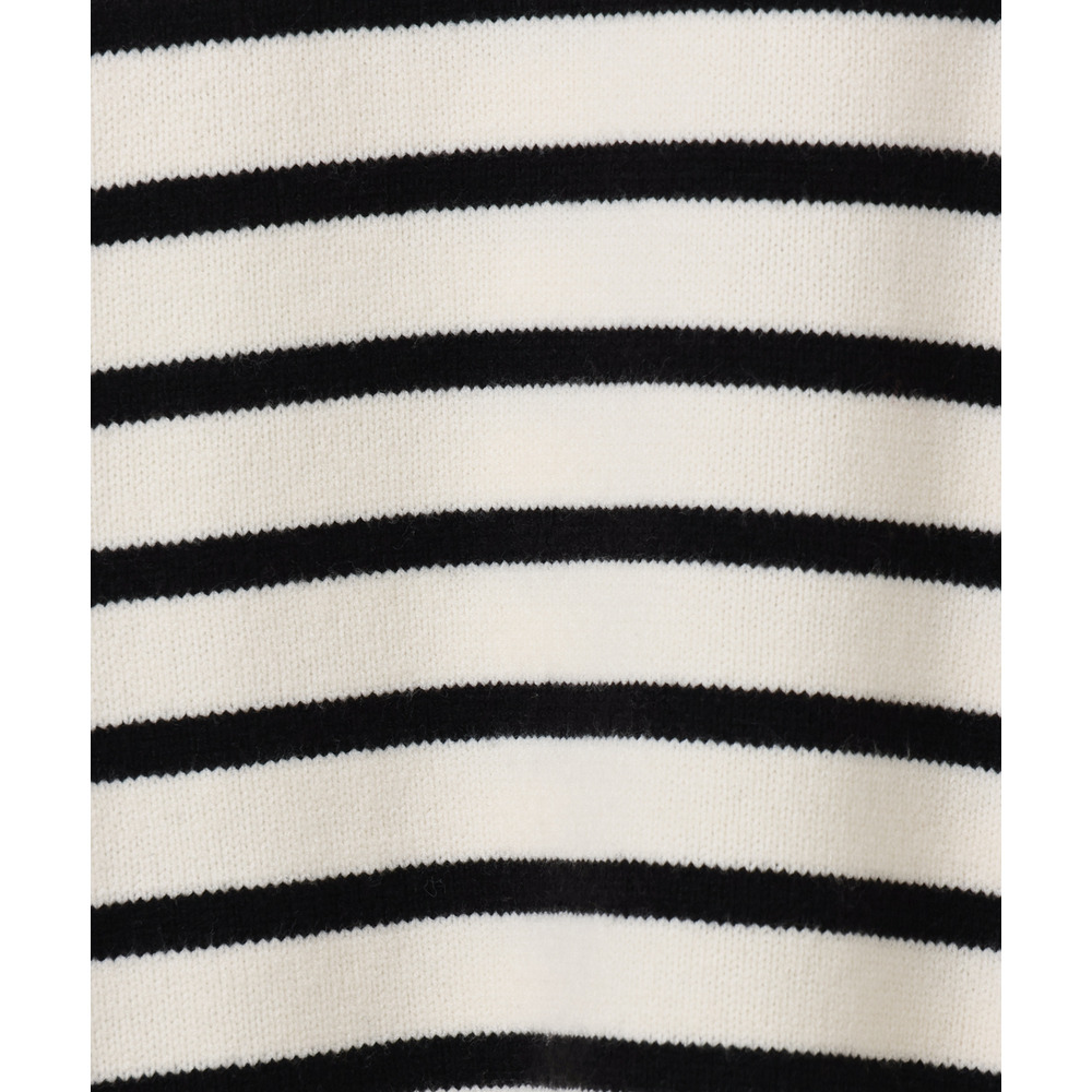 25年冬新作【大きいサイズ】パネルボーダー配色ラインニット5