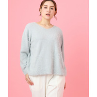 25年冬新作【大きいサイズ】キラキラシャギーニット