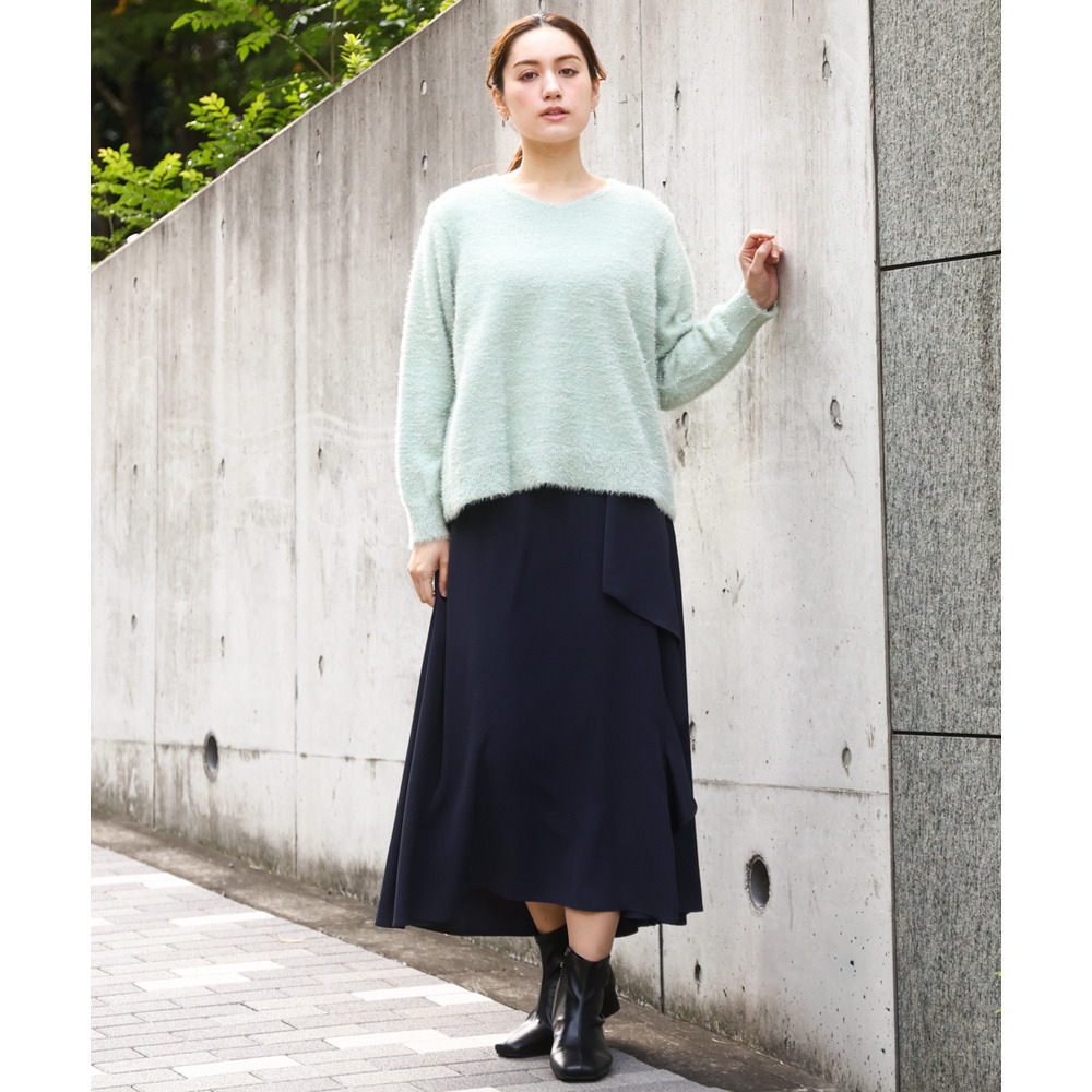 25年冬新作【大きいサイズ】ラッフルスカート1