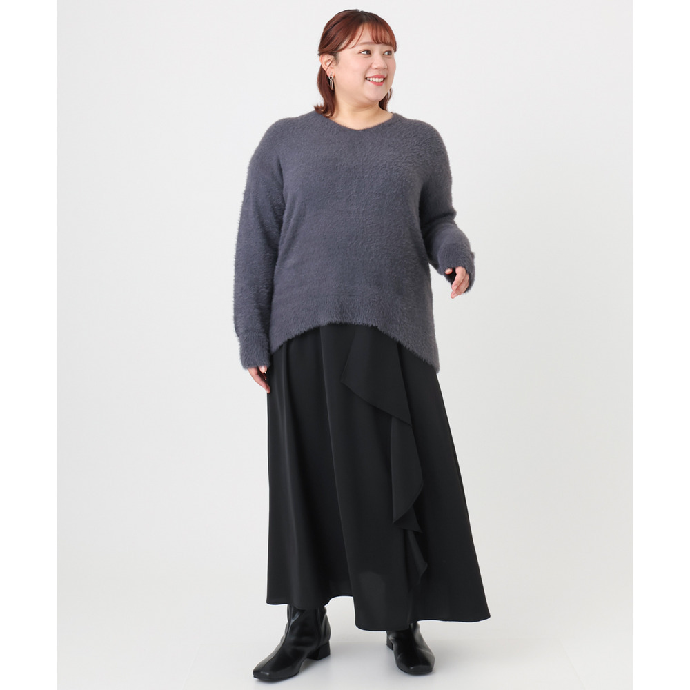 25年冬新作【大きいサイズ】ラッフルスカート20