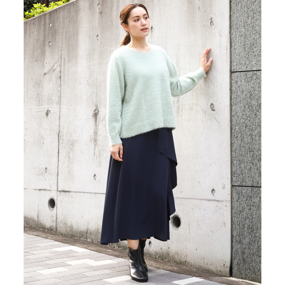25年冬新作【大きいサイズ】ラッフルスカート3