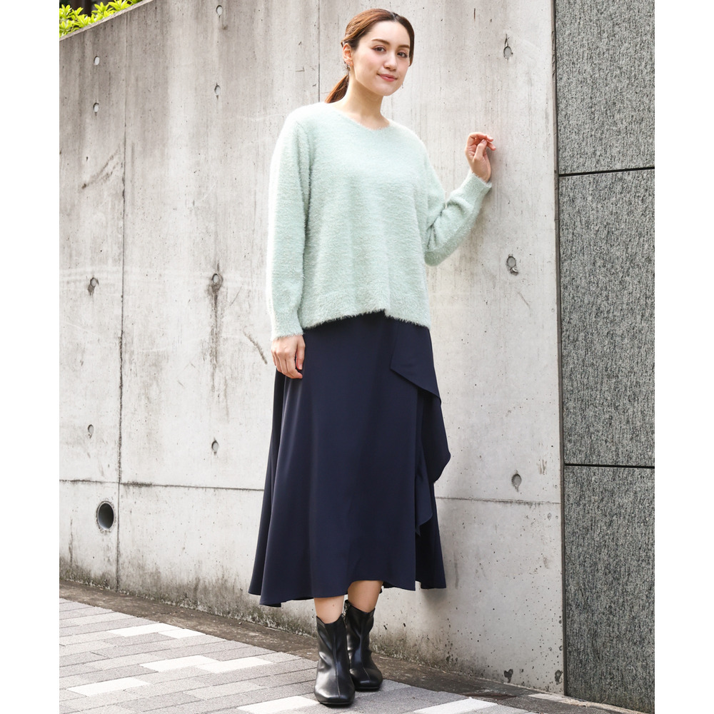 25年冬新作【大きいサイズ】ラッフルスカート4