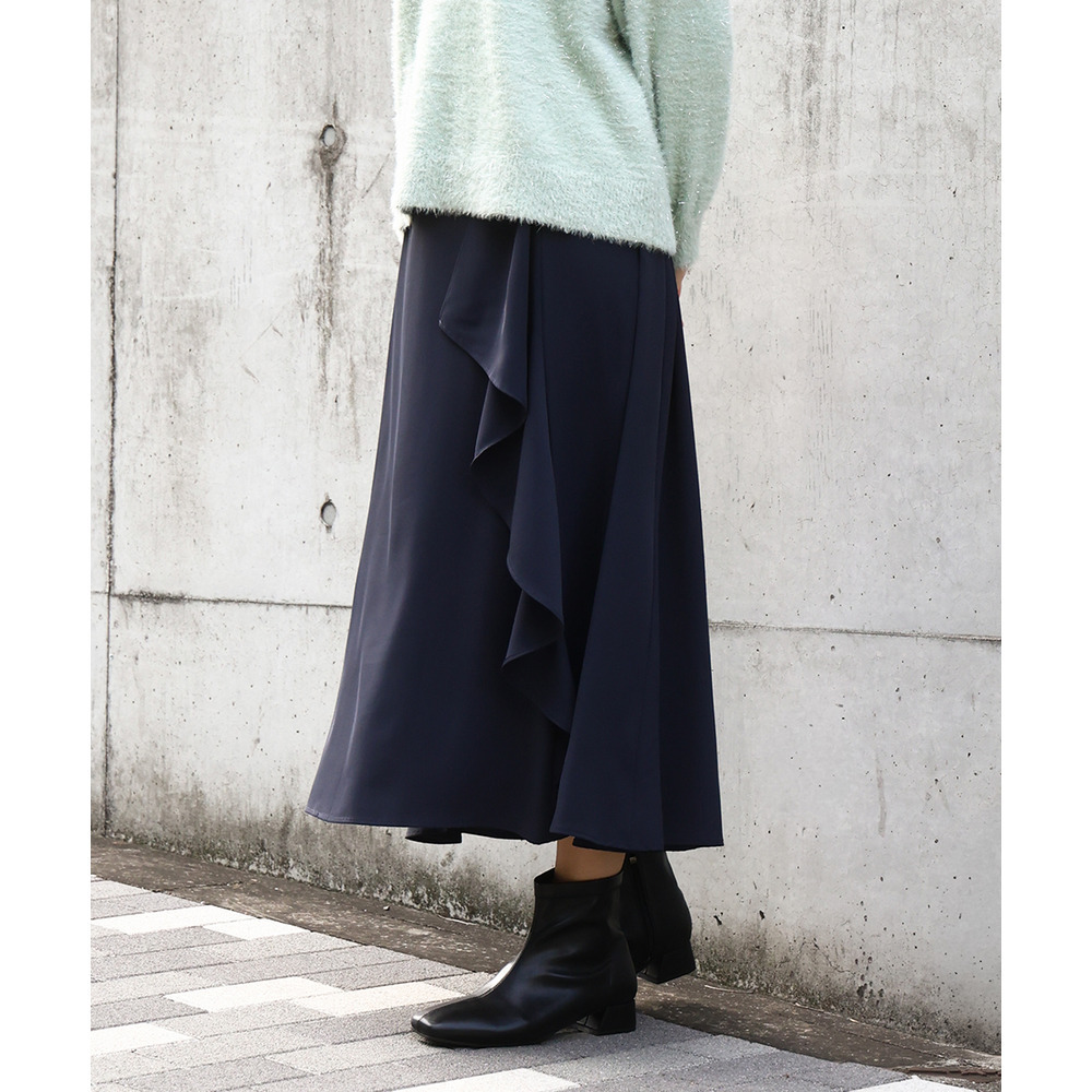 25年冬新作【大きいサイズ】ラッフルスカート1