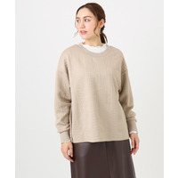 25年冬新作【大きいサイズ】フクレジャカードトップス